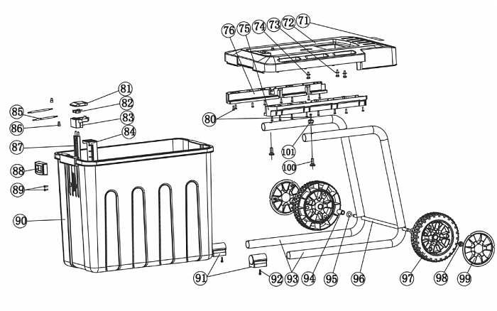 3 КОЛЕСА - КОРПУС ИЗМЕЛЬЧИТЕЛЬ ЭЛЕКТРИЧЕСКИЙ CHAMPION SH280  | ремонт | в СПБ