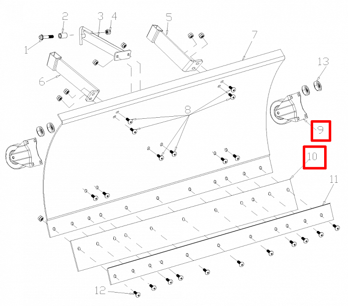 ОТВАЛ | Запчасти для уборочной чемпион | GS50100 