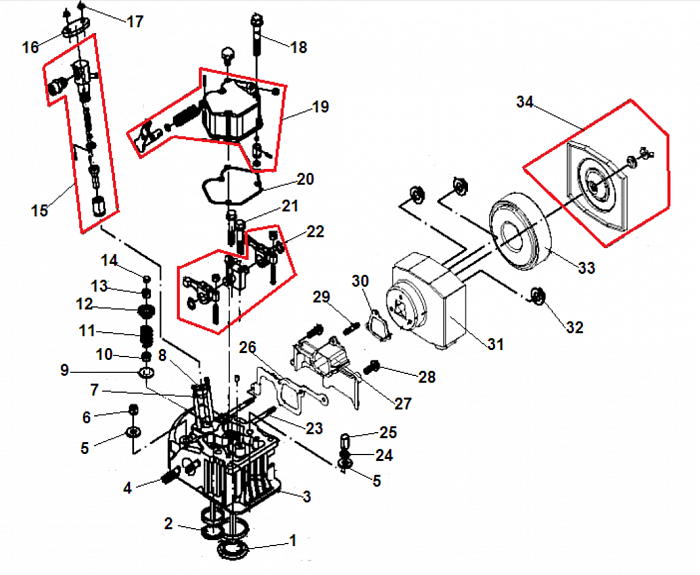 2 КЛАПАННАЯ КРЫШКА МОТОПОМПА CHAMPION  DTP81E | до 2019 года | ремонт | в СПБ