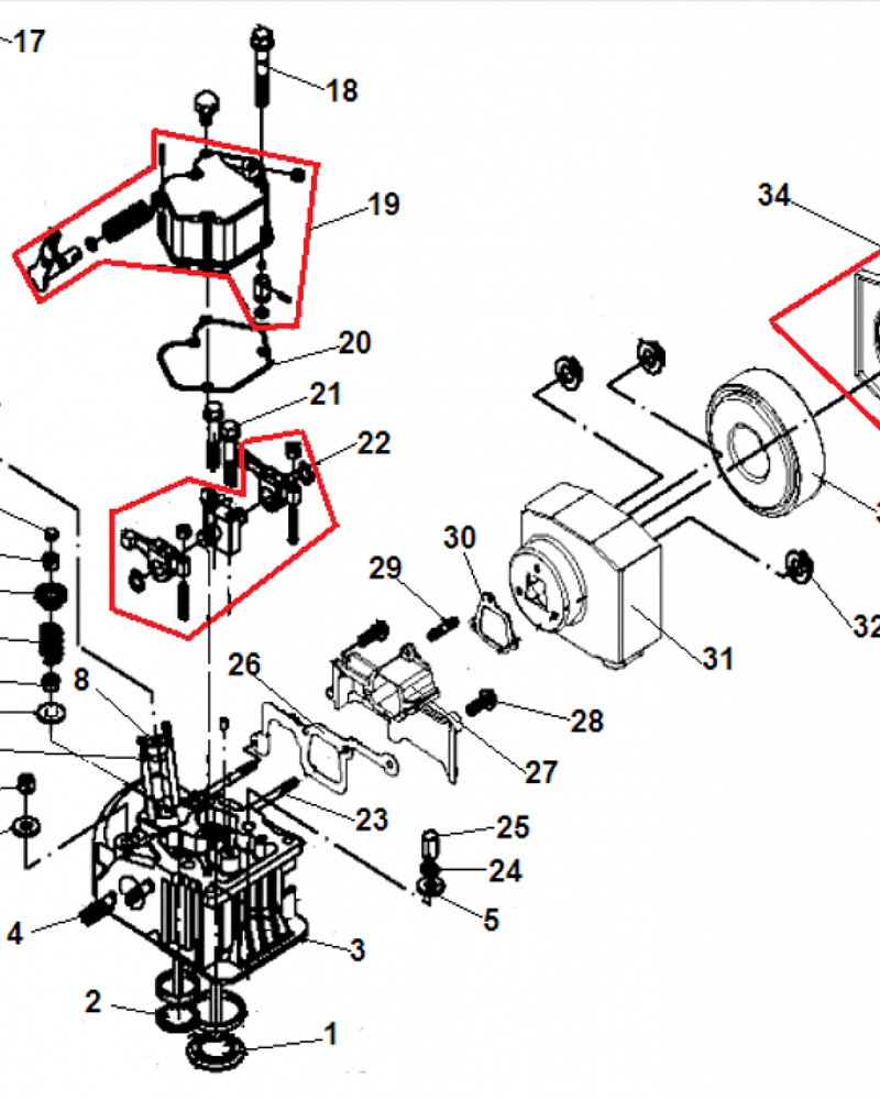 2 КЛАПАННАЯ КРЫШКА МОТОПОМПА CHAMPION  DTP81E | до 2019 года | ремонт | в СПБ