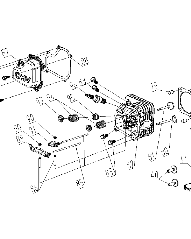 5 КЛАПАНА - ГОЛОВКА БЛОКА  | Запчасти для газонокосилки чемпион | после 2019 года LM5127  | Сервис - Ремонт