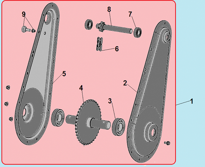 4 РЕДУКТОР - ШЕСТЕРНИ - ЦЕПЬ КУЛЬТИВАТОР CHAMPION ВC6712  | ремонт | в СПБ