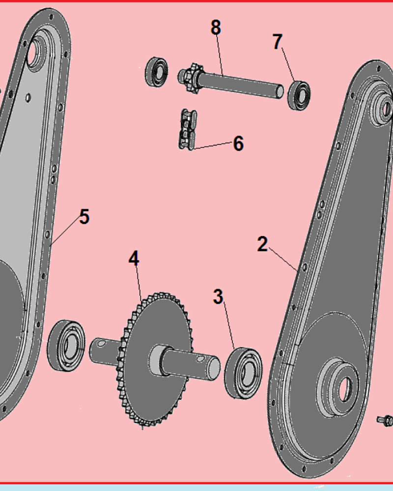 4 РЕДУКТОР - ШЕСТЕРНИ - ЦЕПЬ КУЛЬТИВАТОР CHAMPION ВC6712  | ремонт | в СПБ