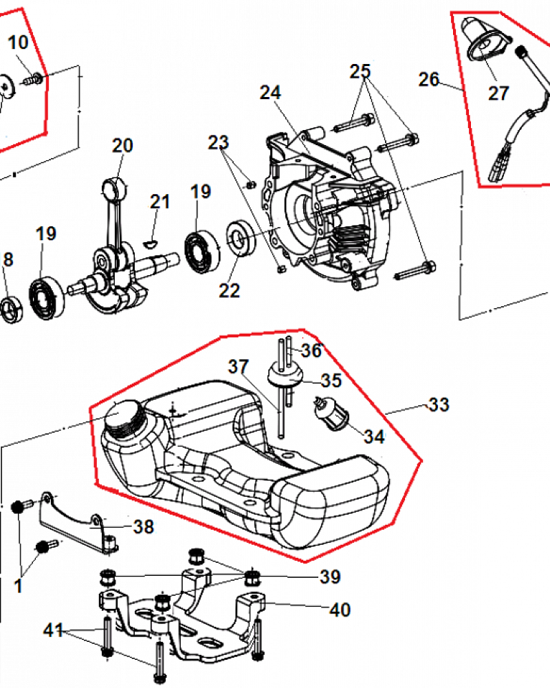 2 СТАРТЕР - МАГНЕТО - МАХОВИК - КОЛЕНВАЛ - СЦЕПЛЕНИЕ МОТОПОМПА CHAMPION GP27-II  | Ремонт | Запчасти | в СПБ