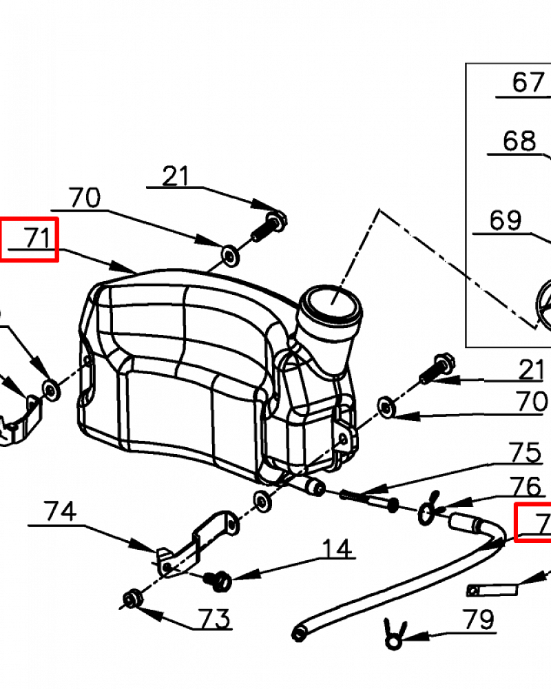 18 |  БАК | Запчасти для уборочной чемпион | GS5080 после 2021 года | после s/n 37012000001 | 