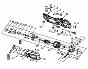 1 Электродвигатель - Щетки - Якорь - Статор - Выключатель | Запчасти для триммера чемпион ЕТ1211А | обновлена деталировка после (23.10.2020) года |
