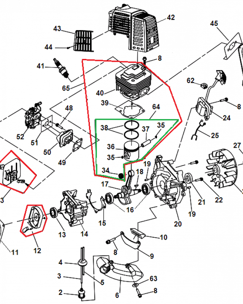 1 КАРБЮРАТОР - ПОРШЕНЬ  - КОЛЬЦА  - ЦИЛИНДР - ФИЛЬТР ВОЗДУШНЫЙ - СТАРТЕР - МАГНЕТО - МАХОВИК - КОЛЕНВАЛ - СЦЕПЛЕНИЕ МОТОБУР CHAMPION AG243  | Ремонт | Запчасти | в СПБ