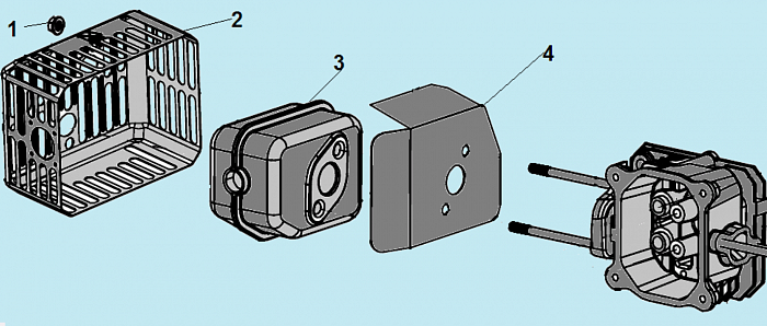 17 ГЛУШИТЕЛЬ МАШИНА ПОДМЕТАЛЬНАЯ CHAMPION GS50100  | ремонт | в СПБ