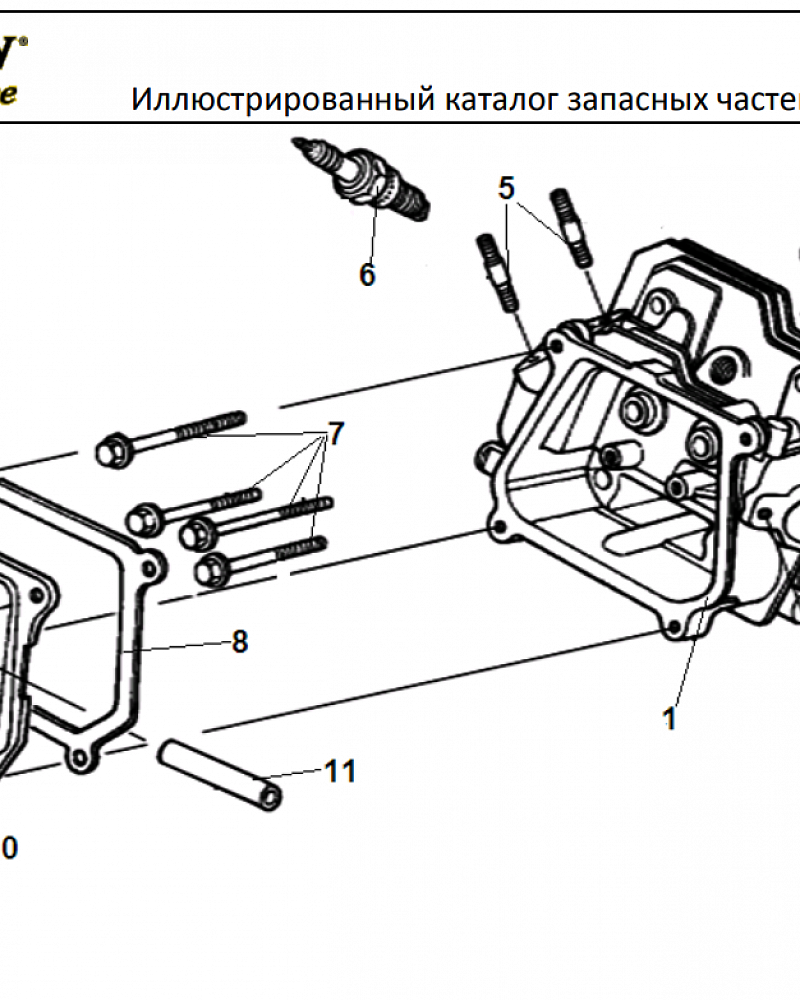 8 ГОЛОВКА БЛОКА | СНЕГОУБОРЩИК CHAMPION ST556 |Запчасти по России | СПБ