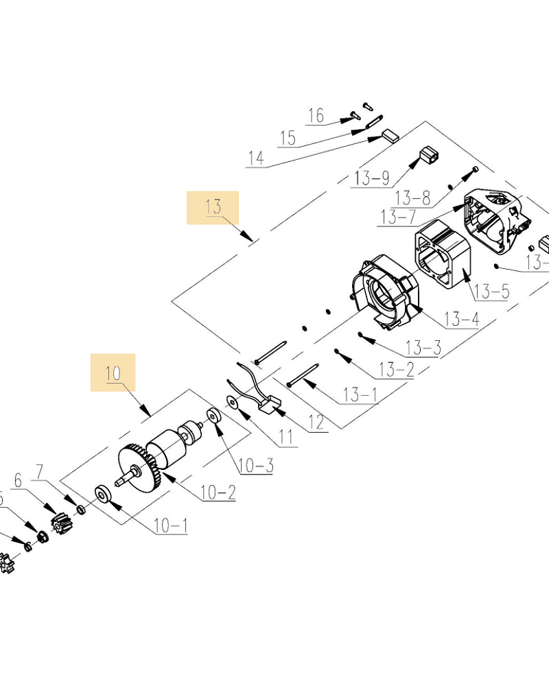 2 ЯКОРЬ - ЩЕТКИ - СТАТОР | Запчасти для электропилы чемпион 418N-16 |