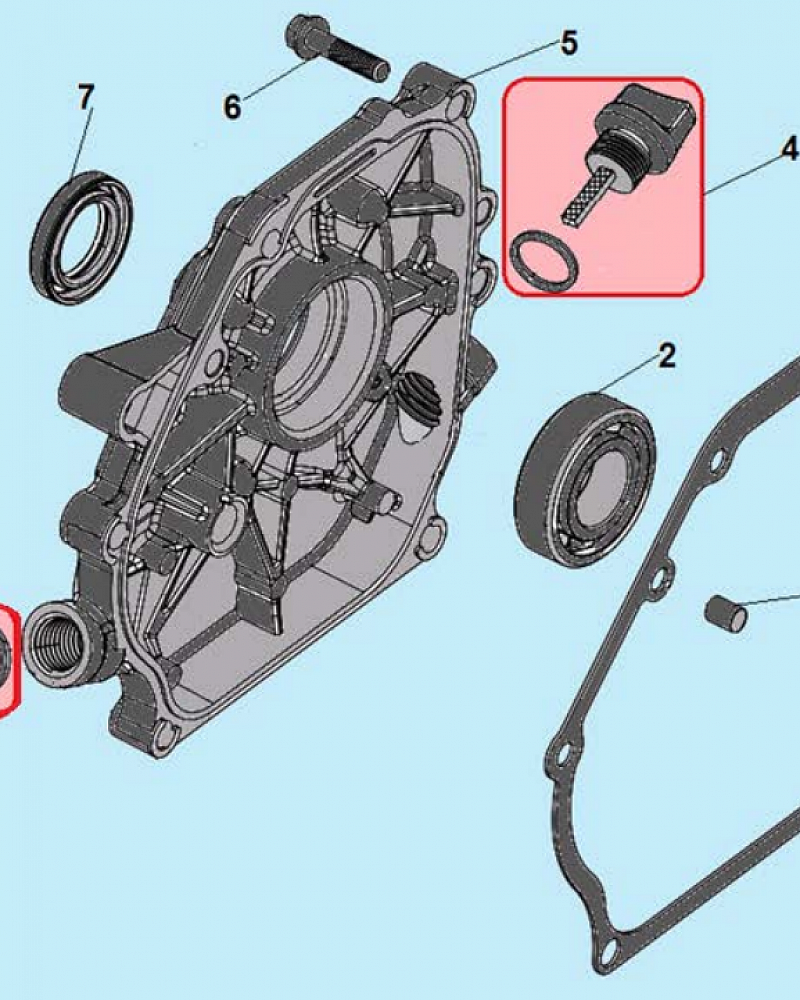 4 КРЫШКА МОТОПОМПА CHAMPION GTP82  | ремонт | в СПБ
