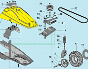 6 РЕМЕНЬ - ШКИВ - КОЛЕСА МАШИНА ПОДМЕТАЛЬНАЯ CHAMPION GS5080  | ремонт | в СПБ