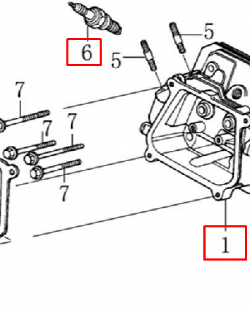 3  | ГОЛОВКА БЛОКА | Запчасти для виброплиты чемпион | PC1050FT | Поставка по России | 