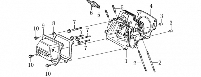 3  | ГОЛОВКА БЛОКА | Запчасти для виброплиты чемпион | PC8742F | Поставка по России | 