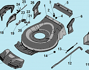 2 НОЖ - АДАПТЕР  Газонокосилка CHAMPION |  LM5345BS до 2019 года | Ремонт | Запчасти | в СПБ