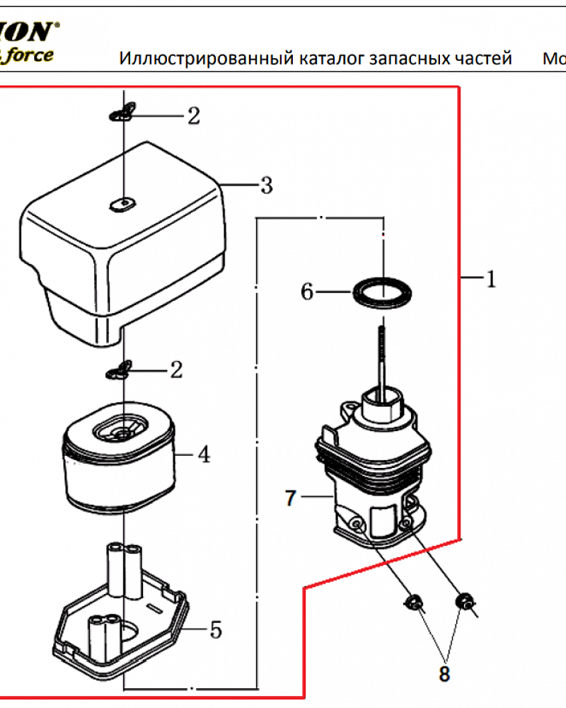 20 ВОЗДУШНЫЙ ФИЛЬТР | СНЕГОУБОРЩИК CHAMPION STT1170E |Запчасти по России | СПБ
