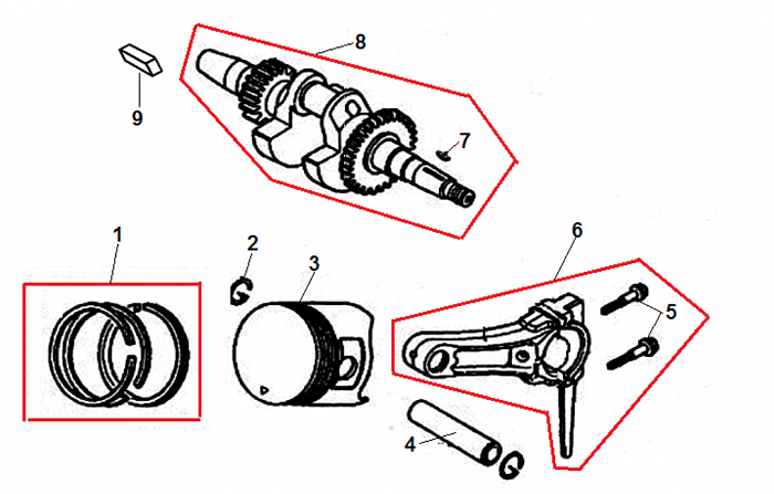 4 ПОРШЕНЬ -ЦИЛИНДР -КОЛЕНВАЛ- КОЛЬЦА ВИБРОПЛИТА  CHAMPION PC5431F  | ремонт | в СПБ