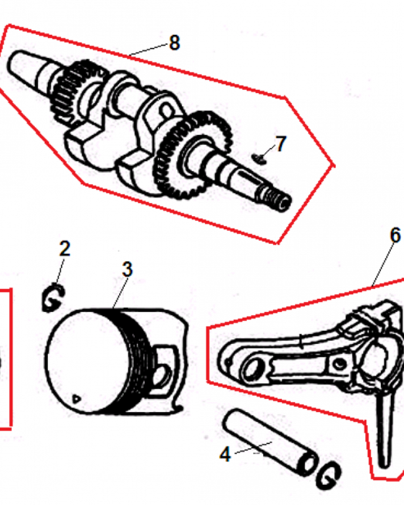 4 ПОРШЕНЬ -ЦИЛИНДР -КОЛЕНВАЛ- КОЛЬЦА ВИБРОПЛИТА  CHAMPION PC5431F  | ремонт | в СПБ