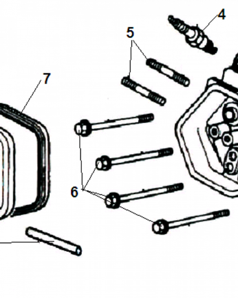2 ГОЛОВКА БЛОКА МОТОПОМПА CHAMPION GHP40-2  | ремонт | в СПБ