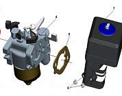 9 КАРБЮРАТОР - ВОЗДУШНЫЙ ФИЛЬТР МОТОПОМПА CHAMPION GHP40-2  | ремонт | в СПБ