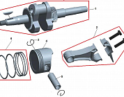6 ПОРШЕНЬ -ЦИЛИНДР -КОЛЕНВАЛ- КОЛЬЦА МОТОПОМПА CHAMPION  GP52 | до 2019 года | ремонт | в СПБ