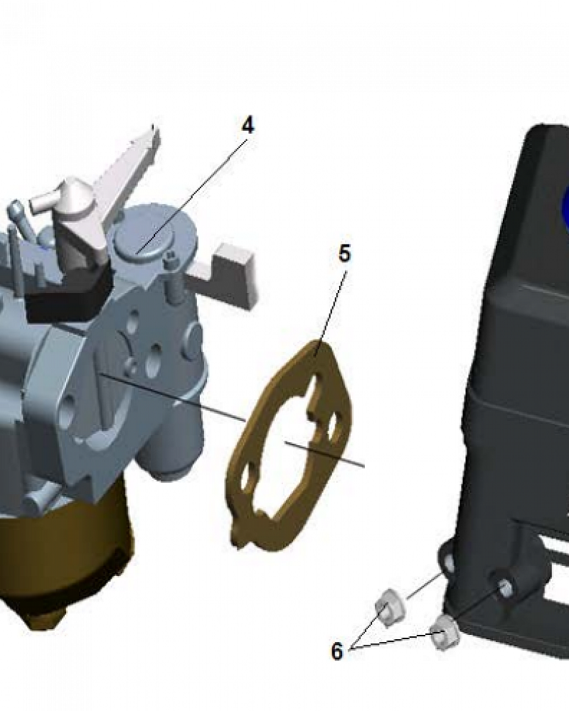 9 КАРБЮРАТОР - ВОЗДУШНЫЙ ФИЛЬТР МОТОПОМПА CHAMPION GHP40-2  | ремонт | в СПБ