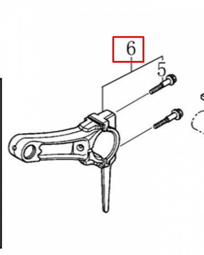 6  | ПОРШЕНЬ - КОЛЕНВАЛ- КОЛЬЦА | Запчасти для виброплиты чемпион | PC8742F | Поставка по России | 
