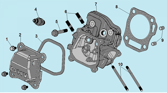 5 ГОЛОВКА БЛОКА КУЛЬТИВАТОР CHAMPION BC8716  | ремонт | в СПБ