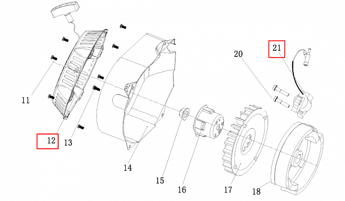 8  | Стартер - Магнето | Запчасти для генератора чемпион | GG5000EW  | Поставка по России | 