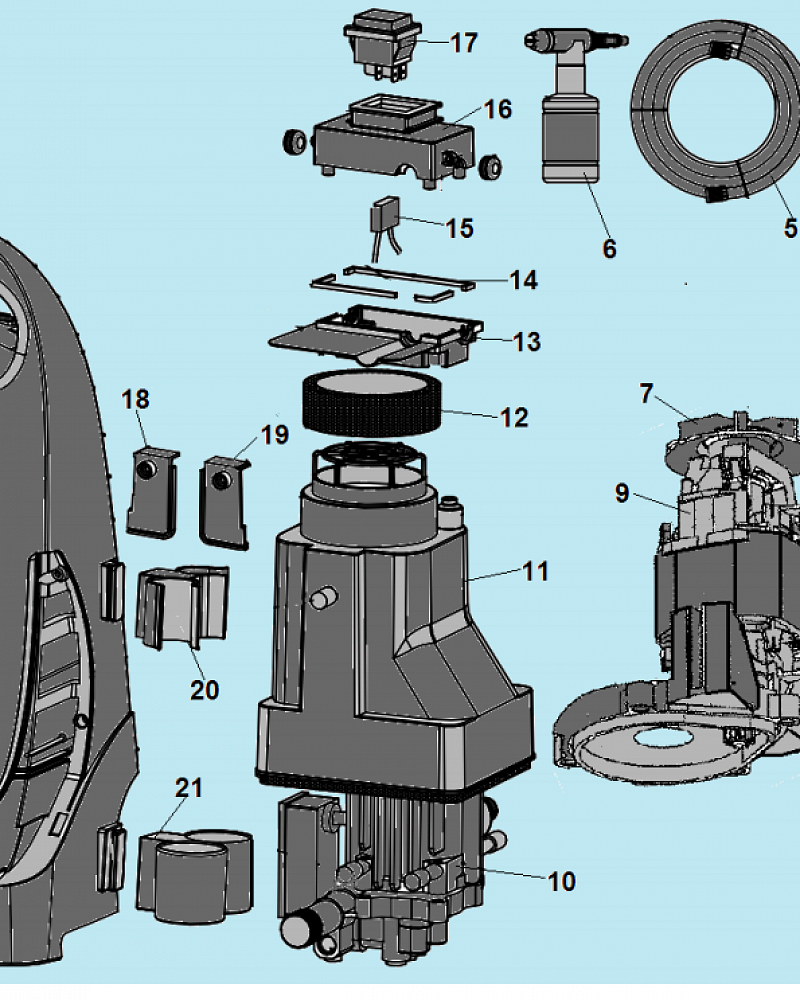 1 ШЛАНГ - ПИСТОЛЕТ МОЙКА CHAMPION HP6160  | ремонт | в СПБ