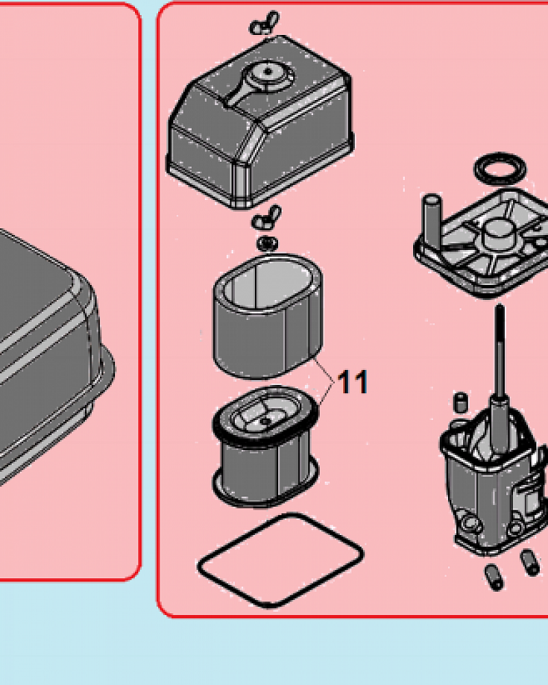 15 ВОЗДУШНЫЙ ФИЛЬТР - БАК КУЛЬТИВАТОР CHAMPION ВC7712  | ремонт | в СПБ