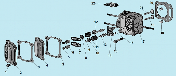 15 ГОЛОВКА БЛОКА МАШИНА ПОДМЕТАЛЬНАЯ CHAMPION GS5080  | ремонт | в СПБ