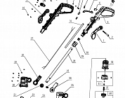1 Электродвигатель - Щетки - Головка - Кожух - Якорь - Статор | Запчасти для триммера чемпион ЕТ351 |