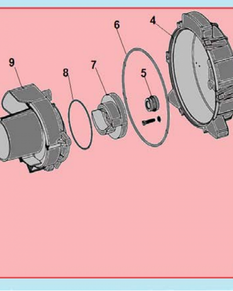 1 КОРПУС - УЛИТКА -САЛЬНИК - КРЫЛЬЧАТКА МОТОПОМПА CHAMPION GTP80  | ремонт | в СПБ