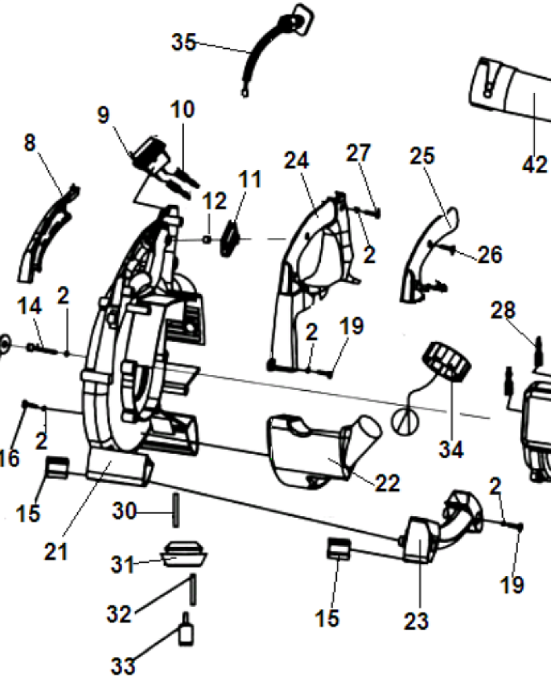2 КРЫЛЬЧАТКА - ТРУБЫ - СТАРТЕР ВОЗДУХОДУВКА CHAMPION GВ226  | Ремонт | Запчасти | в СПБ
