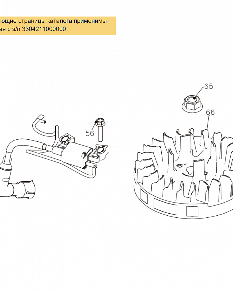 10 | МАГНЕТО - МАХОВИК | Запчасти для газонокосилки чемпион | LM4122 обновлена с 21.04.2022 года | начиная s/n 3304211000000 номера | Официальный Сервис  | Поставка запчастей по России