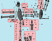 2 НАСОС - Поршень насоса - Клапан впускной - выпускной - Распределительный поршень МОЙКА CHAMPION HP5190  | ремонт | в СПБ