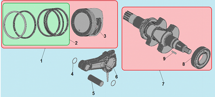 14 ПОРШЕНЬ -ЦИЛИНДР -КОЛЕНВАЛ- КОЛЬЦА МОТОБЛОК CHAMPION ВC1193  | ремонт | в СПБ
