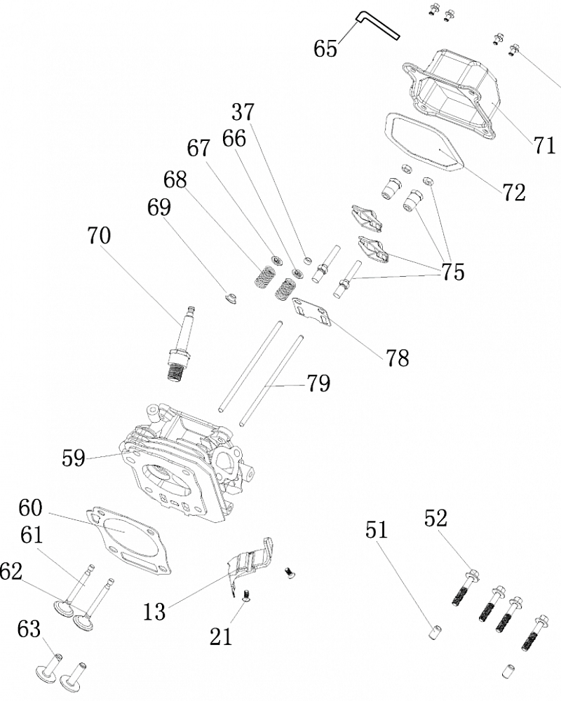 9  | Головка цилиндра - Клапана | Запчасти для генератора чемпион | GG3200EW  | Сервис - Магазин |