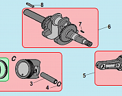 9 ПОРШЕНЬ -ЦИЛИНДР -КОЛЕНВАЛ- КОЛЬЦА МАШИНА ПОДМЕТАЛЬНАЯ CHAMPION GS5562  | ремонт | в СПБ
