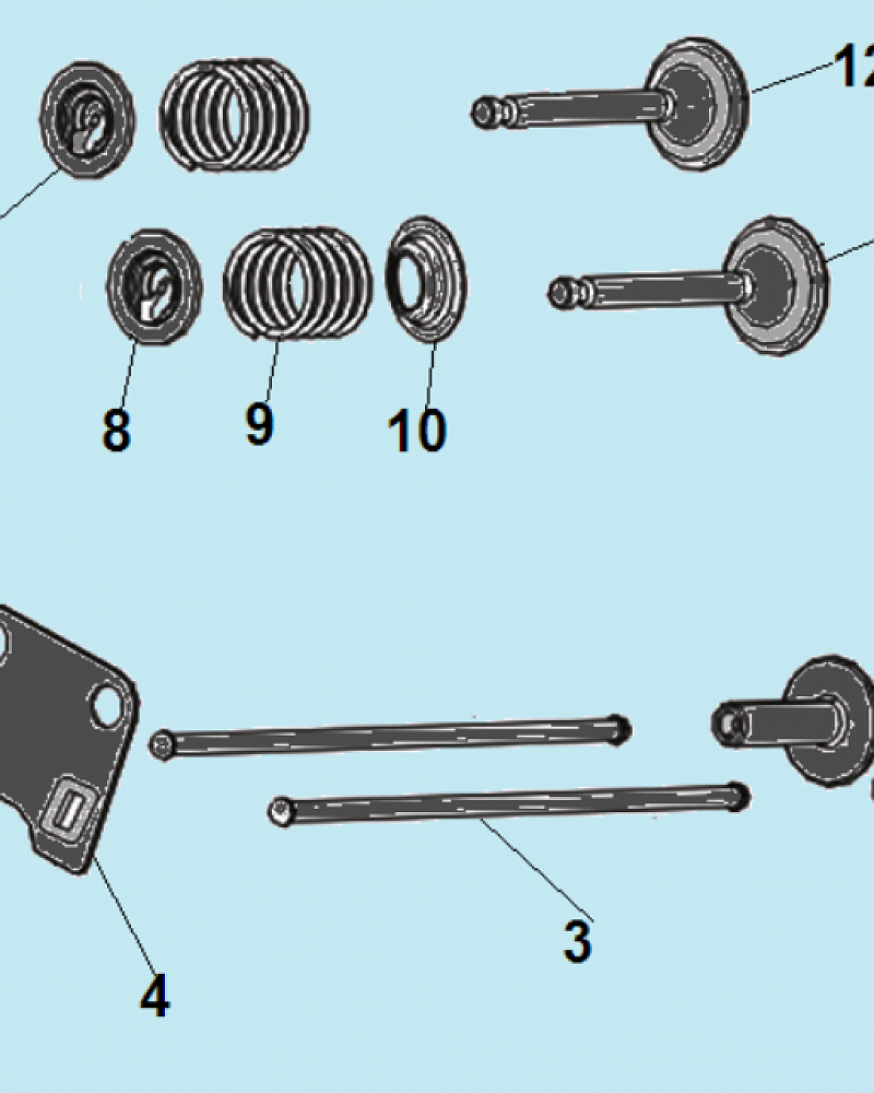 6 КЛАПАНА МОТОПОМПА CHAMPION GTP80  | ремонт | в СПБ