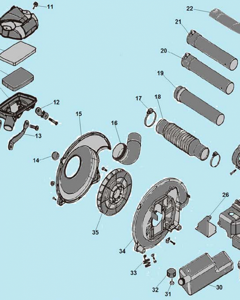 5 КРЫЛЬЧАТКА - ТРУБЫ ВОЗДУХОДУВКА CHAMPION GBR376 до 2021 года | Ремонт | Запчасти | в СПБ