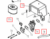 11 | КАРБЮРАТОР - ВОЗДУШНЫЙ ФИЛЬТР  | Запчасти для мотопомпы чемпион | GTP101E после 2021 года | (после s/n 23072100121)