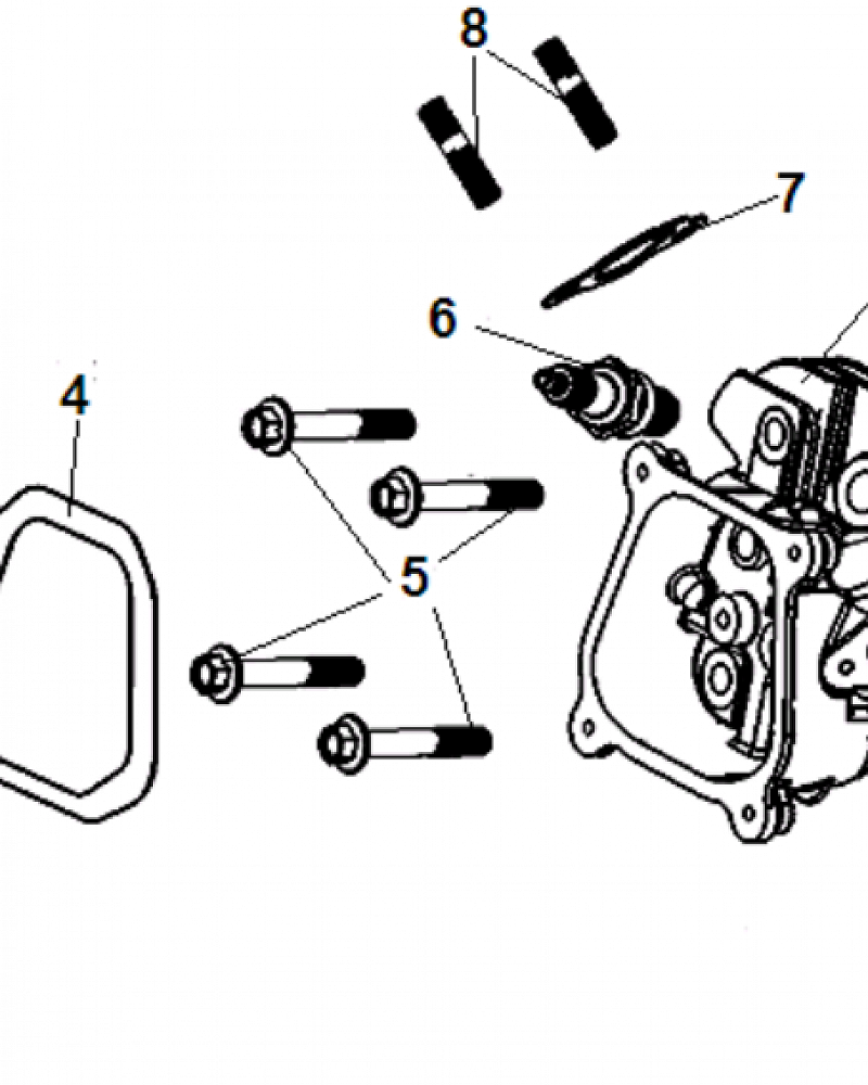 1 ГОЛОВКА БЛОКА ВИБРОПЛИТА  CHAMPION PC5431F  | ремонт | в СПБ