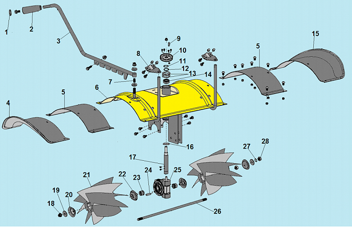 8 ЩЕТКА - РЕДУКТОР МАШИНА ПОДМЕТАЛЬНАЯ CHAMPION GS50100  | ремонт | в СПБ