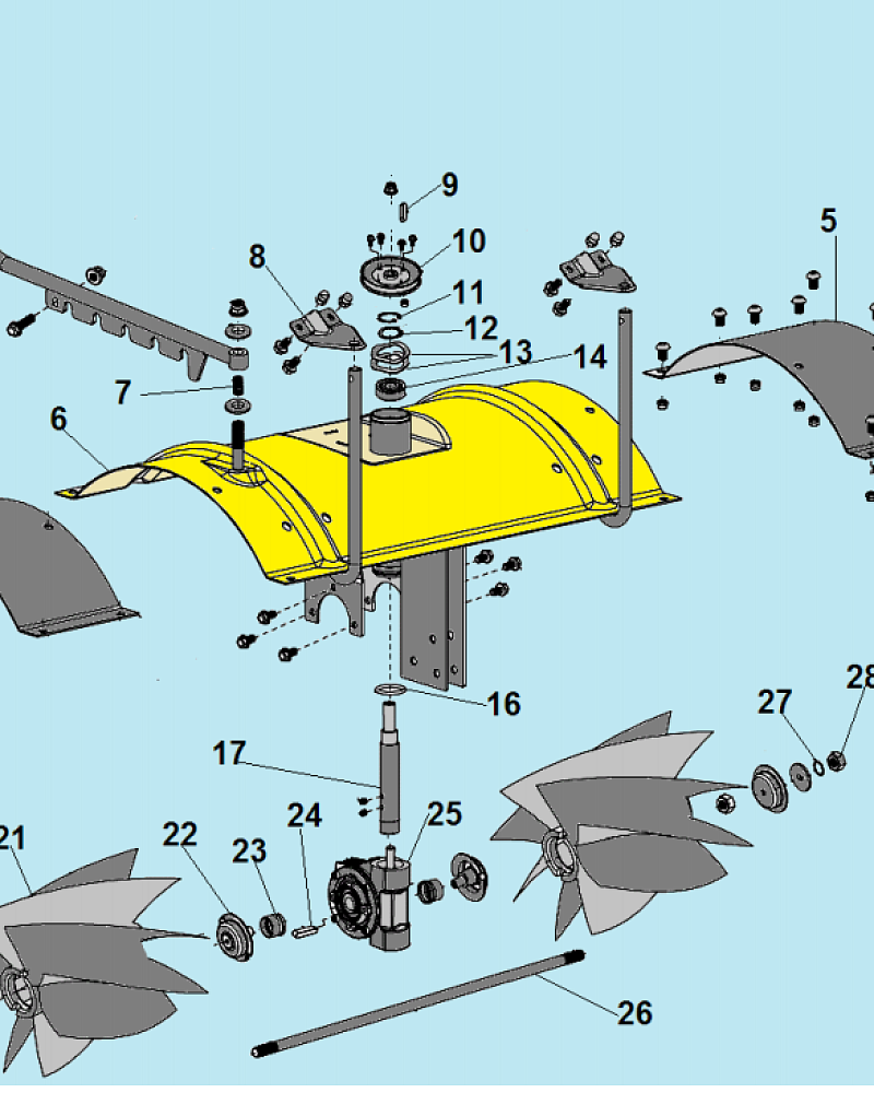 8 ЩЕТКА - РЕДУКТОР МАШИНА ПОДМЕТАЛЬНАЯ CHAMPION GS50100  | ремонт | в СПБ