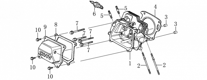 2  | ГОЛОВКА БЛОКА | Запчасти для виброплиты чемпион | PC6036F | Поставка по России | 
