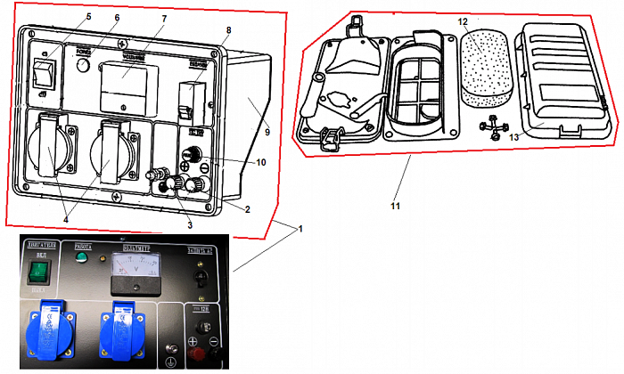 12 ВОЗДУШНЫЙ ФИЛЬТР ГЕНЕРАТОР CHAMPION GG3000