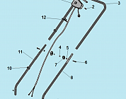 1 | РУЧКА - ВЫКЛЮЧАТЕЛЬ | Запчасти для газонокосилки чемпион ЕМ3110  | до 17.09.2021 года | Сервис - Магазин |