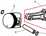 7 ПОРШЕНЬ - ШАТУН GG7501E ГЕНЕРАТОР CHAMPION